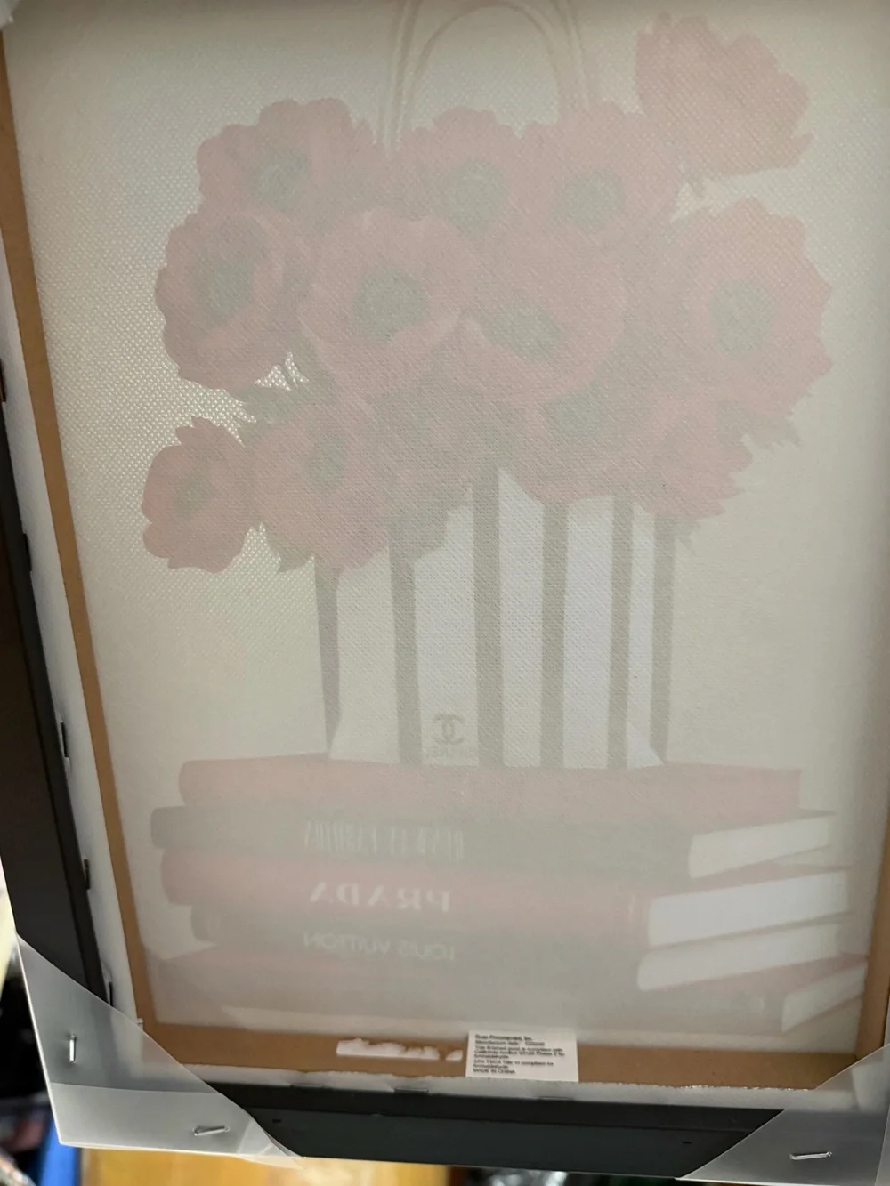 14by11 Hand-Embellished Wall Art - Red Floral Vogue